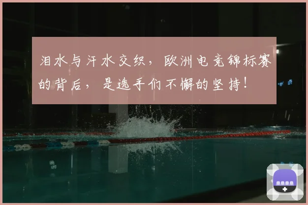 泪水与汗水交织，欧洲电竞锦标赛的背后，是选手们不懈的坚持！